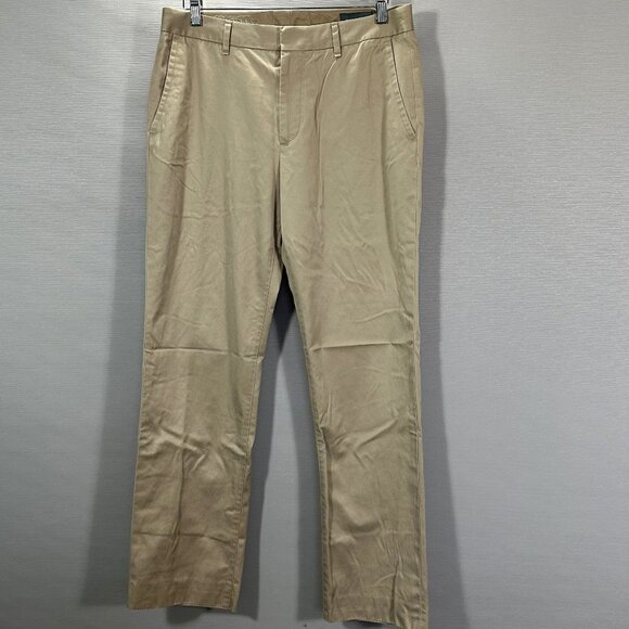 Bonobos Pants Mens 32 Wednesday Chino Straight Leg Tan Cotton Flat Front Pockets - Picture 1 of 11